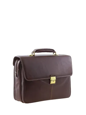 Кожаный мужской портфель / сумка для ноутбука -OXFORD- цвет Шоколад в  магазине «GINZO - кожаные изделия» на Ламбада-маркете