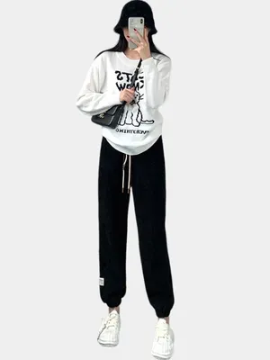 Повседневные спортивные брюки женские утеплённые, джогеры вельветовые на  резинке купить по низким ценам в интернет-магазине Uzum (800705)
