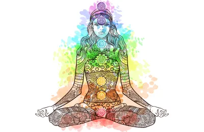 медитации человека в позе лотоса йога иллюстрации красочные 7 чакр и аура  свечение мандала фон PNG , медитационный клипарт, вибрирующий, коронная  чакра PNG картинки и пнг рисунок для бесплатной загрузки