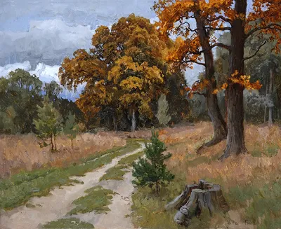 Купить картину Из серии \"Магия осени\". Поздняя осень в лесу в Москве от  художника Корчагина Альфия
