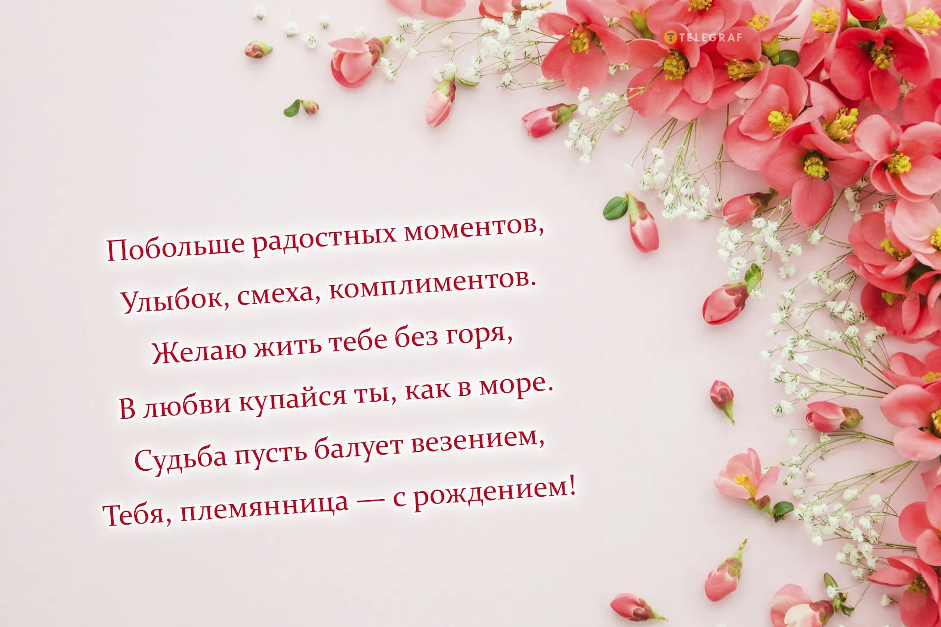 Поздравление с юбилеем племяннице от тети 30 лет