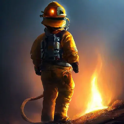 Пожарный Кислер тушит пожар с помощью ручного пожарного - Национальные  архивы США и DVIDS Поиск в мировом общественном достоянии