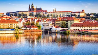 Обои Города Прага (Чехия), обои для рабочего стола, фотографии города, прага  , чехия, влтава, река, панорама Обои для рабочего стола, скачать обои  картинки заставки на рабочий стол.