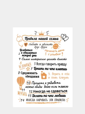 Постер правила семьи 🥰... - _metrika_belarus_mosty_ | Facebook
