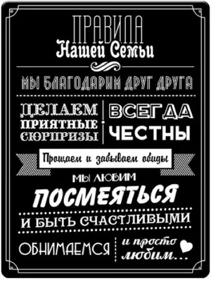 Постер Правила нашей семьи \" Быть счастливыми\": продажа, цена в Чернигове.  Картины от \"Интернет-магазин \"ЕXCLUSIVE\"\" - 1832212513