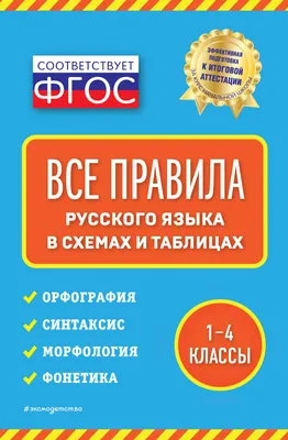 Русский язык. 1-4 классы. Правила, понятия, разборы. Словарь-справочник –  купить по цене: 93,60 руб. в интернет-магазине УчМаг