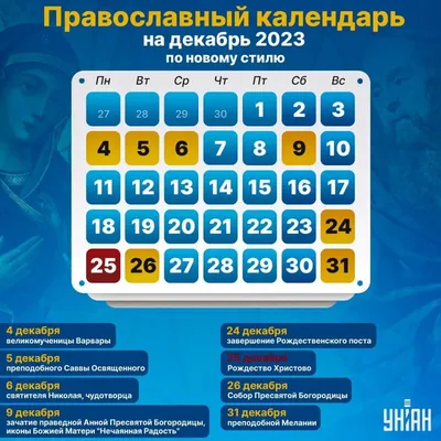 Православный Церковный календарь - 18 февраля 2024 года