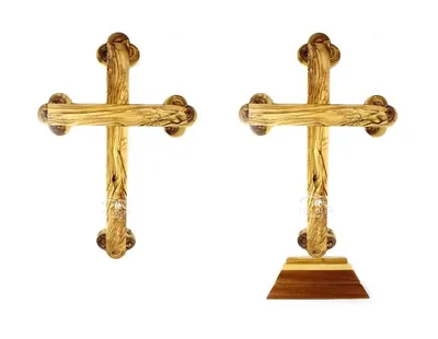 Православный крест из оливкового дерева (54,5 см / 21,5 '') #CR160 - Holy  Land Olive Wood - Bethlehem Olive Wood Factory