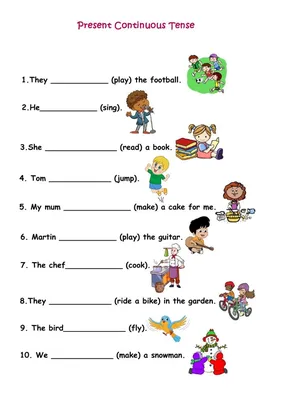 Present continuous interactive and downloadable worksheet. You can do the  exercises online o… | Present continuous tense, Grammar for kids, English  lessons for kids