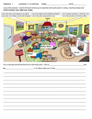 present continuous with picture - ESL worksheet by silvianeider
