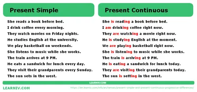 ▷ Present Simple and Present Continuous (progressive) - differences - Blog  EN Learniv.com