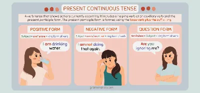 The Present Continuous, also called Present Progressive is a verb tense  which is used to show that… | by PMcFB | Medium