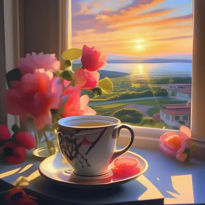Приятного утра! - Мир картинок анимаций ! | Чайные напитки, Заварник, Кекс  к чаю