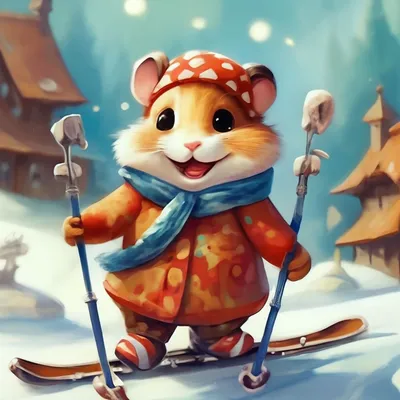 красочные мультики веселые смайлик катаются на лыжах кролик. Иллюстрация  вектора - иллюстрации насчитывающей икона, шаржи: 241283895