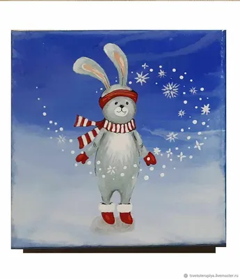 Снежный зайка – заказать на Ярмарке Мастеров – S4TWKRU | Прикольные  подарки, Оренбург
