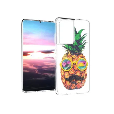Чехол MyPads Tocco для Samsung Galaxy S21 Ultra прикольный ананас с лицом,  купить в Москве, цены в интернет-магазинах на Мегамаркет