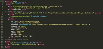 Пример html кода