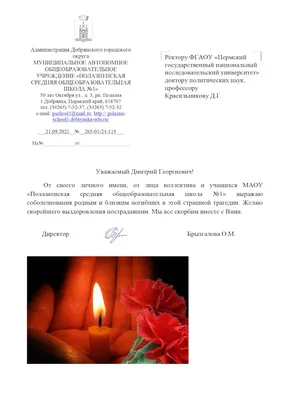 Выражаю искренние соболезнования в связи с трагедией в Керчи… | Иванов Олег  Вячеславович — официальный сайт