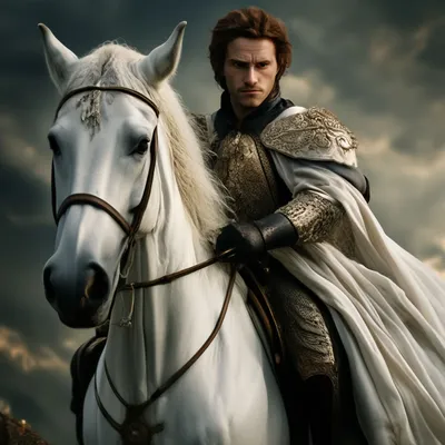 Прекрасный Принц на белом коне Иллюстрация вектора - иллюстрации  насчитывающей волшебство, лошадь: 192226666