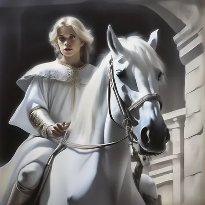 Принц на коне/ Бабуля, а ты …» — создано в Шедевруме