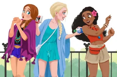 Если бы принцессы Disney переместились в современное лето - Рамблер/новости