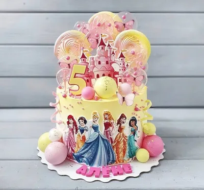 Торт Принцессы Диснея розовый №135711 заказать с доставкой