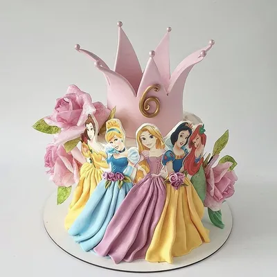 Заказать торт с принцессами Диснея с пряниками по цене 2 490 ₽ за 1 кг –  купить в Москве с доставкой
