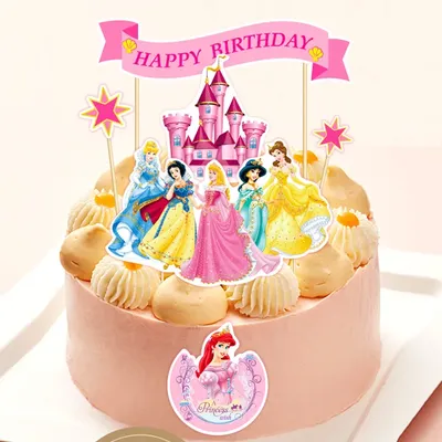 Заказать торт с принцессами для девочки на 4 года от 2 190 ₽ с доставкой в  Москве