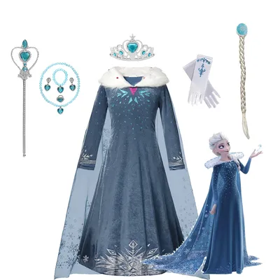 Платье принцессы Эльзы из мультфильма «Холодное сердце» | AliExpress
