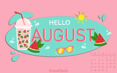 Hello August - Watercolor textured simple vector sun icon. Vector  illustration, greeting card for August, summer, welcoming poster design.  8072511 Vector Art at Vecteezy