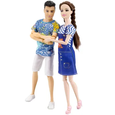Кукла типа Барби и Кен в летней одежде, 30 см. Игровой набор Семья кукол -  купить с доставкой по выгодным ценам в интернет-магазине OZON (742867866)