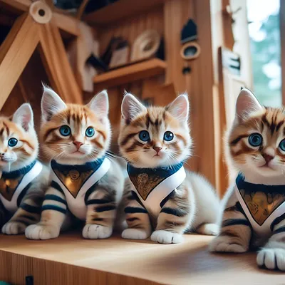 Много много милых котят, красиво, 4…» — создано в Шедевруме