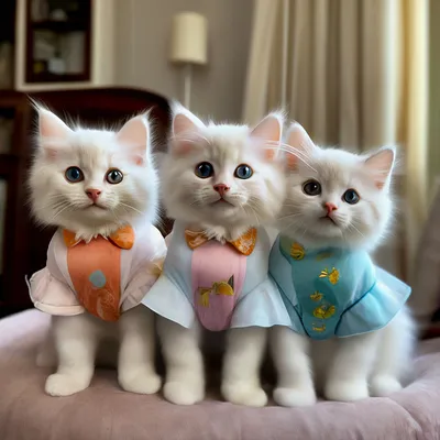 три милые котята с голубыми глазами Стоковое Изображение - изображение  насчитывающей мягко, бело: 242165543