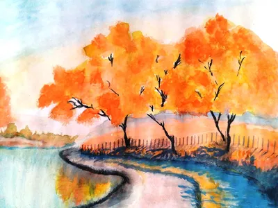 Рисунок на тему парк осенью (47 фото) » рисунки для срисовки на Газ-квас.ком