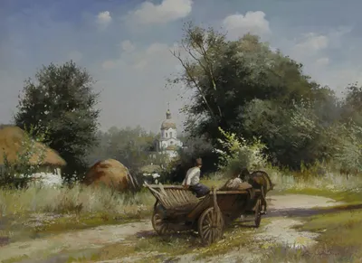 Ukrainskoe Selo Painting by Lyubov Ogorodnik