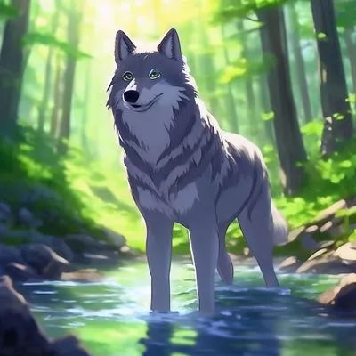 персонаж портрет аниме волк осенние листья, обложка, покрытие, Рамка фон  картинки и Фото для бесплатной загрузки