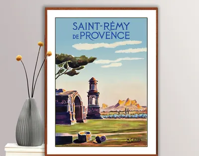 Saint Remy De Provence, France Vintage Travel Poster Poster Paper or Canvas  Print / Gift Idea - Etsy