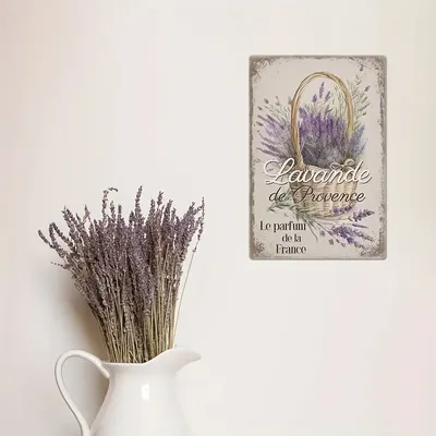Flower Metal Tin Sign Lavande De Provence Vintage Plaque - Temu