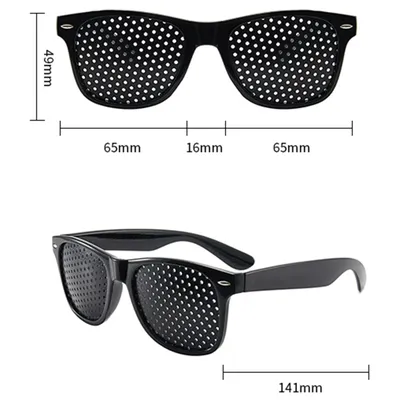 Модные черные солнцезащитные очки для улучшения зрения, уход, проверка  зрения, очки для велоспорта, кемпинга, солнцезащитные очки с маленькими  отверстиями | AliExpress