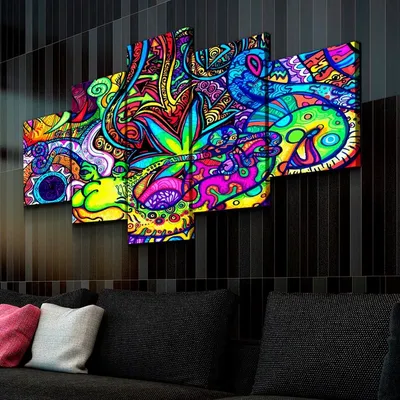 Картина интерьерная на рельефной доске Психоделика (хиппи, триппи арт,  красочная картина) - 8073 В - купить по низкой цене в интернет-магазине  OZON (539386113)