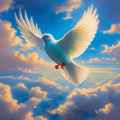 Птица счастья на фоне мирного неба» — создано в Шедевруме