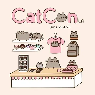 Geek On Наклейки Кот Пушин, стикеры Pusheen Cat, Пушин Кэт А6