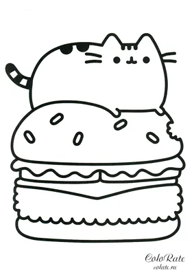 Кот в пончике рисунок - 83 фото