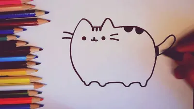 Как нарисовать кота Пушина Pusheen How to draw a cat Pusheen - YouTube