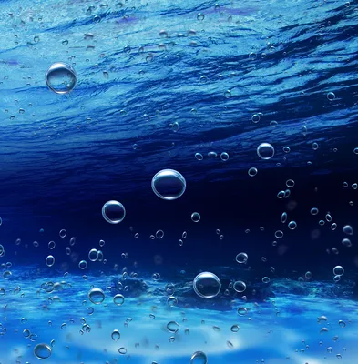 Фотообои Пузырьки воздуха в воде купить на стену • Эко Обои