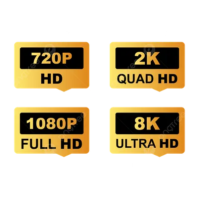 HD, Full HD, QHD, UHD, 2K, 4K, 5K, 8K video or screen resolution signs.  7690128 Vector Art at Vecteezy
