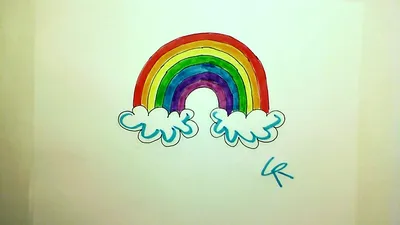 Рисунки радуги для срисовки (76 фото)