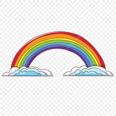 мультфильм радуга иллюстрации рисунок PNG , линии радуги, Голубые облака,  Облака PNG картинки и пнг PSD рисунок для бесплатной загрузки