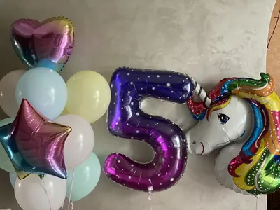 Набор радужных воздушных шаров в виде цифр и единорогов, фольга 1, 2, 3, 4,  5, 6, 7, 8 шаров в виде цифр, украшения на день рождения для девочек,  единорог, искусственный декор, 28 упаковок | AliExpress