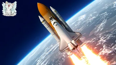 Пластиковая ракета летит в космос» — создано в Шедевруме